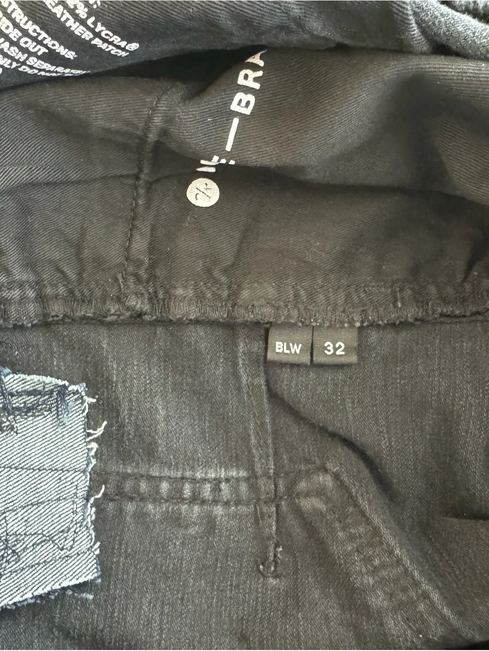 Purple Brand P001 Black Slim Skinny Jeans Size 32 Distressed Hem
